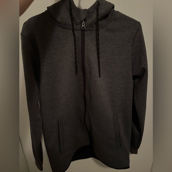 MEDIUM MENS DARK GREY ZIP UP JACKET - Picture 6 of 10